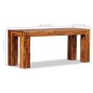 vidaXL Panca in Legno Massello di Sheesham 110x35x45 cm vidaXL Panca in Legno Massello di Sheesham 110x35x45 cm