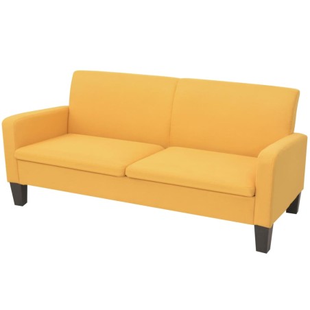 vidaXL Divano a 3 Posti 180x65x76 cm Giallo