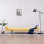 vidaXL Divano Letto con Braccioli Giallo in Poliestere