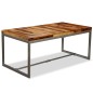 vidaXL Tavolo da Pranzo in Legno Massello di Sheesham e Acciaio 180 cm vidaXL Tavolo da Pranzo in Legno Massello di Sheesham e Acciaio 180 cm
