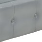 vidaXL Divano Chesterfield a 2 Posti Grigio in Vera Pelle vidaXL Divano Chesterfield a 2 Posti Grigio in Vera Pelle