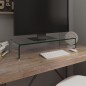 vidaXL Mobile/Rialzo Porta TV in Vetro Trasparente 70x30x13 cm vidaXL Mobile/Rialzo Porta TV in Vetro Trasparente 70x30x13 cm