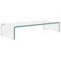 vidaXL Mobile/Rialzo Porta TV in Vetro Trasparente 70x30x13 cm vidaXL Mobile/Rialzo Porta TV in Vetro Trasparente 70x30x13 cm