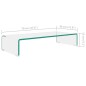 vidaXL Mobile/Rialzo Porta TV in Vetro Trasparente 70x30x13 cm vidaXL Mobile/Rialzo Porta TV in Vetro Trasparente 70x30x13 cm