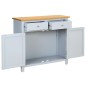 vidaXL Credenza 90x33,5x83 cm in Massello di Rovere vidaXL Credenza 90x33,5x83 cm in Massello di Rovere