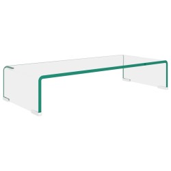 vidaXL Mobile/Rialzo Porta TV in Vetro Trasparente 60x25x11 cm