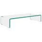 vidaXL Mobile/Rialzo Porta TV in Vetro Trasparente 60x25x11 cm