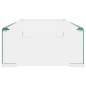 vidaXL Mobile/Rialzo Porta TV in Vetro Trasparente 60x25x11 cm
