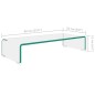 vidaXL Mobile/Rialzo Porta TV in Vetro Trasparente 60x25x11 cm