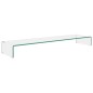 vidaXL Mobile/Rialzo Porta TV in Vetro Trasparente 120x30x13 cm vidaXL Mobile/Rialzo Porta TV in Vetro Trasparente 120x30x13 cm