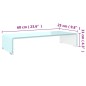 vidaXL Supporto TV / Rialzo Monitor in Vetro Verde 60x25x11 cm