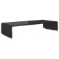 vidaXL Mobile/Rialzo Porta TV in Vetro Nero 60x25x11 cm vidaXL Mobile/Rialzo Porta TV in Vetro Nero 60x25x11 cm