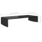 vidaXL Mobile/Rialzo Porta TV in Vetro Nero 60x25x11 cm vidaXL Mobile/Rialzo Porta TV in Vetro Nero 60x25x11 cm
