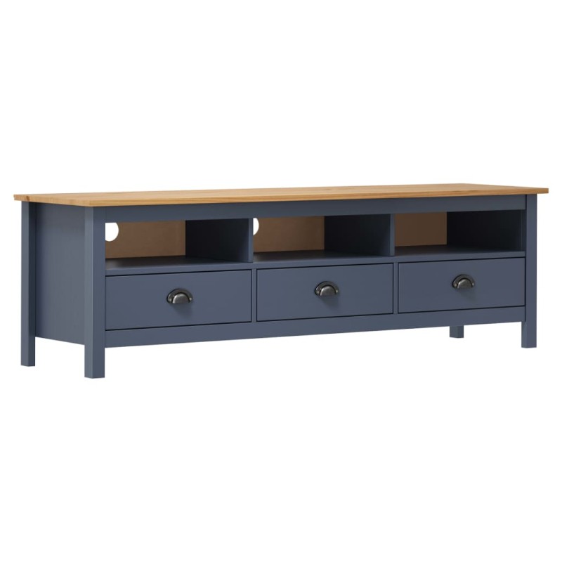 vidaXL Mobile Porta TV Hill Grigio 158x40x47 cm in Legno di Pino vidaXL Mobile Porta TV Hill Grigio 158x40x47 cm in Legno di Pino
