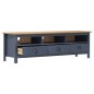vidaXL Mobile Porta TV Hill Grigio 158x40x47 cm in Legno di Pino vidaXL Mobile Porta TV Hill Grigio 158x40x47 cm in Legno di Pino