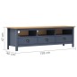 vidaXL Mobile Porta TV Hill Grigio 158x40x47 cm in Legno di Pino vidaXL Mobile Porta TV Hill Grigio 158x40x47 cm in Legno di Pino