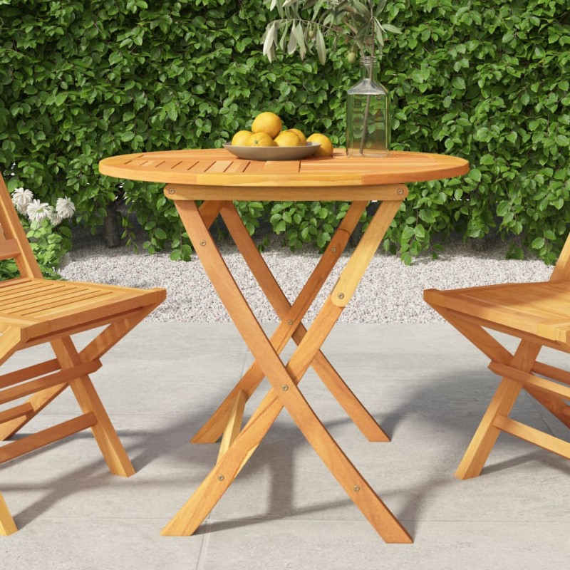 vidaXL Tavolo da Giardino Pieghevole 85x76cm in Legno Massello di Teak vidaXL Tavolo da Giardino Pieghevole 85x76cm in Legno Massello di Teak