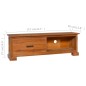 vidaXL Mobile Porta TV 112x30x37 cm in Legno Massello di Teak vidaXL Mobile Porta TV 112x30x37 cm in Legno Massello di Teak