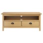 vidaXL Mobile Porta TV Hill Marrone Miele 110x40x47 cm Legno di Pino vidaXL Mobile Porta TV Hill Marrone Miele 110x40x47 cm Legno di Pino