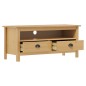 vidaXL Mobile Porta TV Hill Marrone Miele 110x40x47 cm Legno di Pino vidaXL Mobile Porta TV Hill Marrone Miele 110x40x47 cm Legno di Pino