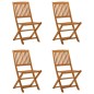 vidaXL Sedie da Giardino Pieghevoli 4pz in Legno Massello di Eucalipto vidaXL Sedie da Giardino Pieghevoli 4pz in Legno Massello di Eucalipto