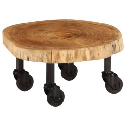 vidaXL Tavolino da Caffè in Legno Massello di Acacia 60x55x25 cm