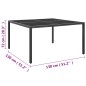 vidaXL Tavolo da Giardino Antracite 130x130x72 cm in Acciaio e Vetro vidaXL Tavolo da Giardino Antracite 130x130x72 cm in Acciaio e Vetro