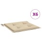vidaXL Cuscini per Sedia 6 pz Beige 50x50x3 cm in Tessuto Oxford