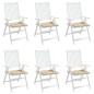 vidaXL Cuscini per Sedia 6 pz Beige 50x50x3 cm in Tessuto Oxford
