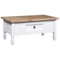 Tavolino Caffé Pino Messicano Corona Range Bianco 100x60x45cm Tavolino Caffé Pino Messicano Corona Range Bianco 100x60x45cm