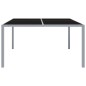 vidaXL Tavolo da Giardino 130x130x72 cm Grigio in Acciaio e Vetro vidaXL Tavolo da Giardino 130x130x72 cm Grigio in Acciaio e Vetro