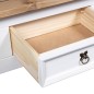 Tavolino Caffé Pino Messicano Corona Range Bianco 100x60x45cm Tavolino Caffé Pino Messicano Corona Range Bianco 100x60x45cm