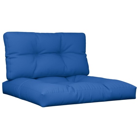 vidaXL Cuscini per Pallet 2 pz Blu Reale in Tessuto