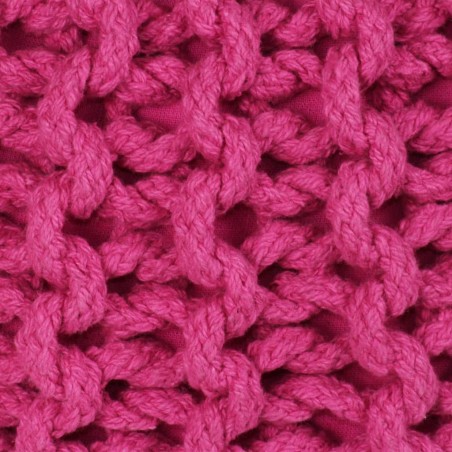 vidaXL Pouf Lavorato a Maglia in Cotone 50x35 cm Rosa