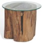 vidaXL Tavolino da Salotto in Legno di Teak e Vetro 50x40 cm vidaXL Tavolino da Salotto in Legno di Teak e Vetro 50x40 cm