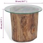 vidaXL Tavolino da Salotto in Legno di Teak e Vetro 50x40 cm vidaXL Tavolino da Salotto in Legno di Teak e Vetro 50x40 cm