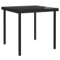 vidaXL Tavolo da Pranzo per Esterni Nero 80x80x72 cm Vetro e Acciaio vidaXL Tavolo da Pranzo per Esterni Nero 80x80x72 cm Vetro e Acciaio