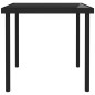 vidaXL Tavolo da Pranzo per Esterni Nero 80x80x72 cm Vetro e Acciaio vidaXL Tavolo da Pranzo per Esterni Nero 80x80x72 cm Vetro e Acciaio