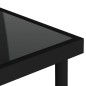 vidaXL Tavolo da Pranzo per Esterni Nero 80x80x72 cm Vetro e Acciaio vidaXL Tavolo da Pranzo per Esterni Nero 80x80x72 cm Vetro e Acciaio