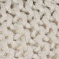 vidaXL Pouf Lavorato a Maglia in Cotone 50x35 cm Bianco vidaXL Pouf Lavorato a Maglia in Cotone 50x35 cm Bianco