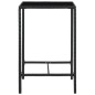 vidaXL Tavolo da Bar da Giardino Nero 70x70x110 cm Polyrattan e Vetro vidaXL Tavolo da Bar da Giardino Nero 70x70x110 cm Polyrattan e Vetro