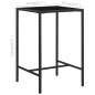 vidaXL Tavolo da Bar da Giardino Nero 70x70x110 cm Polyrattan e Vetro vidaXL Tavolo da Bar da Giardino Nero 70x70x110 cm Polyrattan e Vetro