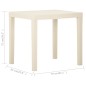vidaXL Tavolo da Giardino Bianco 79x65x72 cm in Plastica vidaXL Tavolo da Giardino Bianco 79x65x72 cm in Plastica