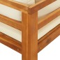 vidaXL Lettino Prendisole con Bracciolo Bianco Crema Acacia Massello vidaXL Lettino Prendisole con Bracciolo Bianco Crema Acacia Massello