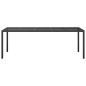 vidaXL Tavolo Giardino Nero 250x100x75cm Vetro Temperato e Polyrattan vidaXL Tavolo Giardino Nero 250x100x75cm Vetro Temperato e Polyrattan