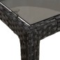 vidaXL Tavolo Giardino Nero 250x100x75cm Vetro Temperato e Polyrattan vidaXL Tavolo Giardino Nero 250x100x75cm Vetro Temperato e Polyrattan