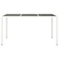 vidaXL Tavolo Giardino 150x90x75cm Vetro Temperato Polyrattan Bianco vidaXL Tavolo Giardino 150x90x75cm Vetro Temperato Polyrattan Bianco