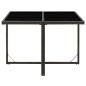 vidaXL Tavolo da Giardino Nero 109x107x74 cm in Polyrattan e Vetro vidaXL Tavolo da Giardino Nero 109x107x74 cm in Polyrattan e Vetro