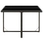 vidaXL Tavolo da Giardino Nero 109x107x74 cm in Polyrattan e Vetro vidaXL Tavolo da Giardino Nero 109x107x74 cm in Polyrattan e Vetro