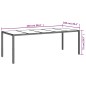 vidaXL Tavolo Giardino Beige 250x100x75cm Vetro Temperato e Polyrattan vidaXL Tavolo Giardino Beige 250x100x75cm Vetro Temperato e Polyrattan